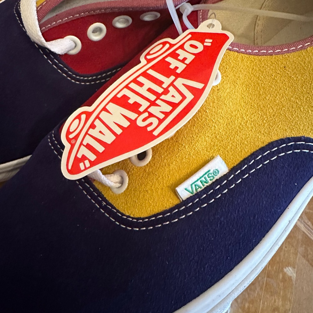 #63 Vans® Unisex Authentic Lace-Up Sneakers in Colorblock Suede and Canvas - Picture 3 of 6